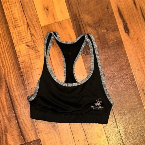 Beverly Hills Polo Club Women Black Athletic Sports Bra size Small - Picture 1 of 5